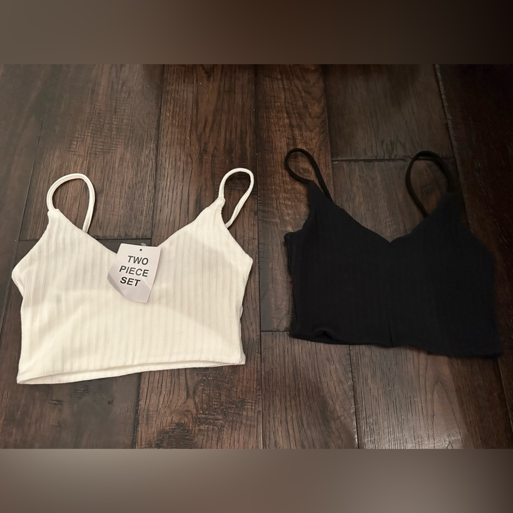 Black and White two piece Cami tank set